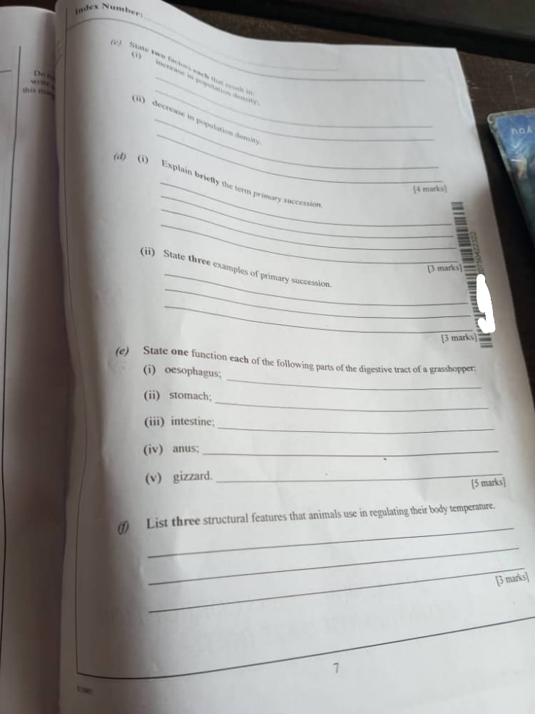 waec biology essay questions